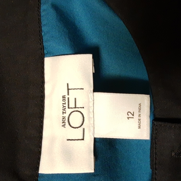 Ann Taylor Loft Sleeveless Sheath Dress Color Block Teal Blue, Sz 12 - Picture 12 of 13